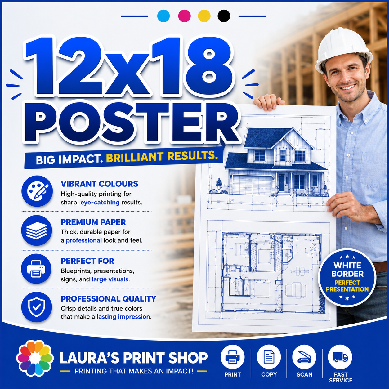 12X18 Colour (White Border)